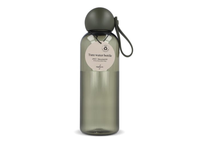 Bouteille personnalisée rPET 600ml Ture Sagaform Transparent vert foncé